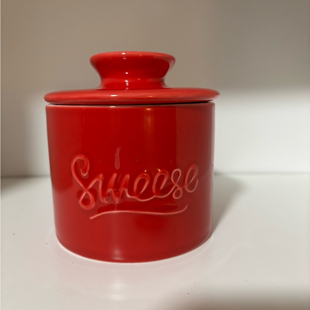 Sweese Red Ceramic Butter Bell Crock